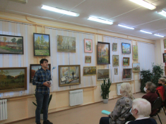 Открытие выставки осенних пейзажей «На высоте, где небеса так сини…» в библиотеке №3 им В.Ф. Руднева